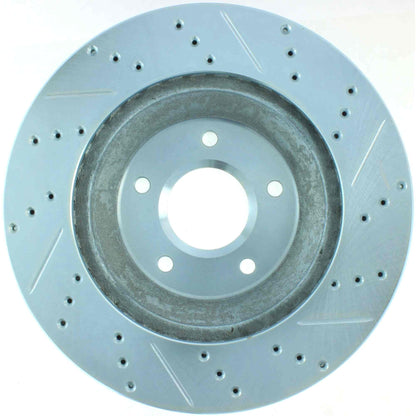 StopTech Select Sport Drilled And Slotted Brake Rotor; Front Right