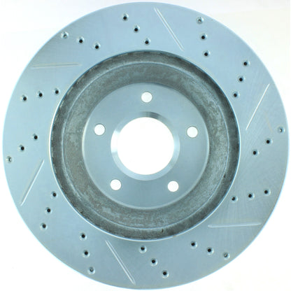StopTech Select Sport Drilled And Slotted Brake Rotor; Front Right