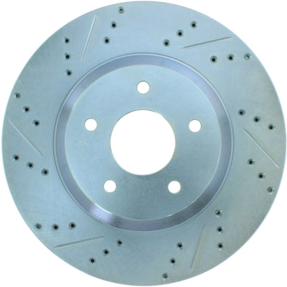 StopTech Select Sport Drilled And Slotted Brake Rotor; Front Right