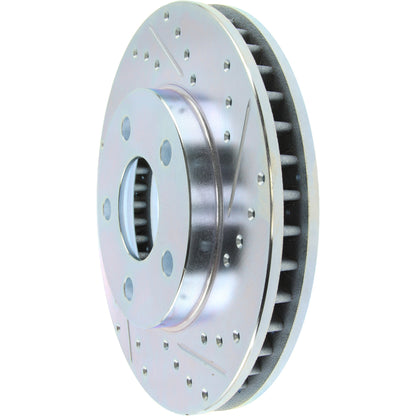 StopTech Select Sport Drilled And Slotted Brake Rotor; Front Left