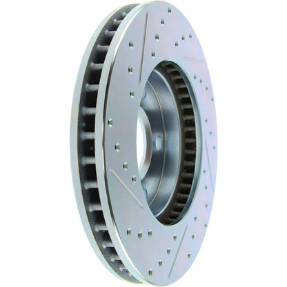 StopTech Select Sport Drilled And Slotted Brake Rotor; Front Left