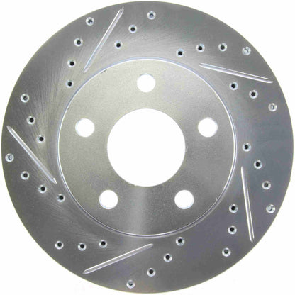 StopTech Select Sport Drilled And Slotted Brake Rotor; Front Right