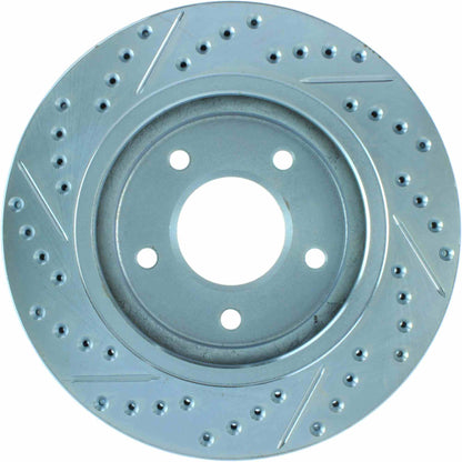 StopTech Select Sport Drilled And Slotted Brake Rotor; Front Left