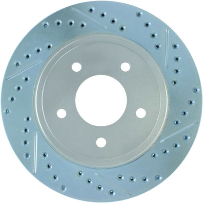 StopTech Select Sport Drilled And Slotted Brake Rotor; Front Left