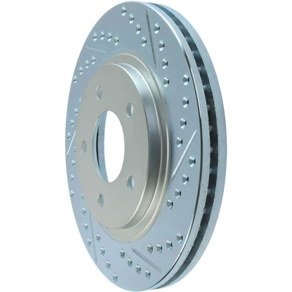 StopTech Select Sport Drilled And Slotted Brake Rotor; Front Left