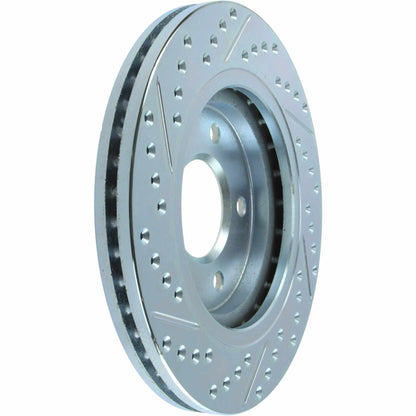 StopTech Select Sport Drilled And Slotted Brake Rotor; Front Left