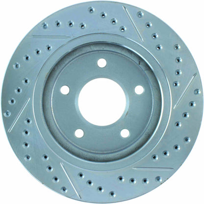 StopTech Select Sport Drilled And Slotted Brake Rotor; Front Right