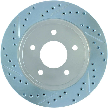 StopTech Select Sport Drilled And Slotted Brake Rotor; Front Right
