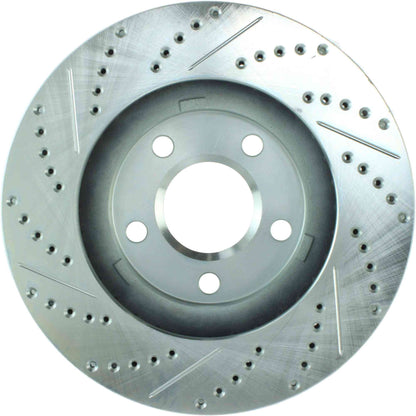 StopTech  Select Sport Drilled And Slotted Brake Rotor; Front Left