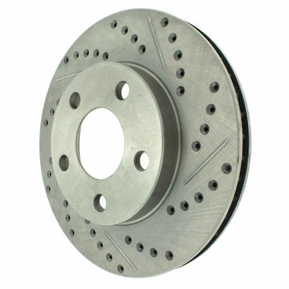 StopTech Select Sport Drilled And Slotted Brake Rotor; Front Left