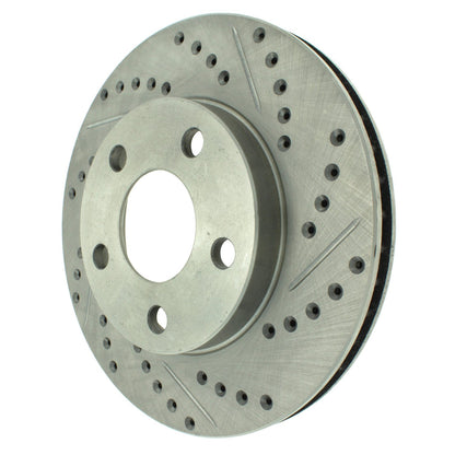 StopTech Select Sport Drilled And Slotted Brake Rotor; Front Left