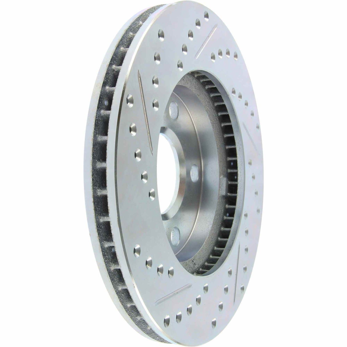 StopTech Select Sport Drilled And Slotted Brake Rotor; Front Left