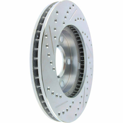 StopTech Select Sport Drilled And Slotted Brake Rotor; Front Left