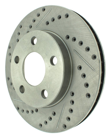 StopTech Select Sport Drilled And Slotted Brake Rotor; Front Right
