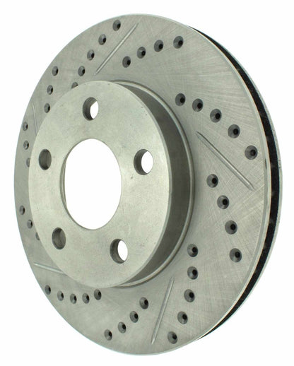 StopTech Select Sport Drilled And Slotted Brake Rotor; Front Right