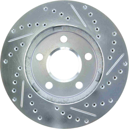 StopTech Select Sport Drilled And Slotted Brake Rotor; Front Right