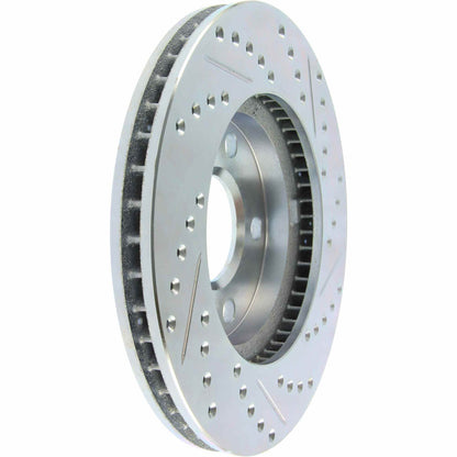 StopTech Select Sport Drilled And Slotted Brake Rotor; Front Right