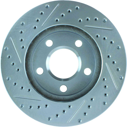 StopTech Select Sport Drilled And Slotted Brake Rotor; Front Left