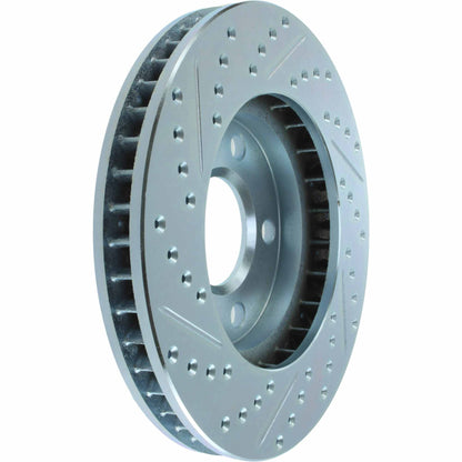 StopTech Select Sport Drilled And Slotted Brake Rotor; Front Left
