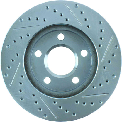 StopTech Select Sport Drilled And Slotted Brake Rotor; Front Right