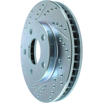 StopTech Select Sport Drilled And Slotted Brake Rotor; Front Right