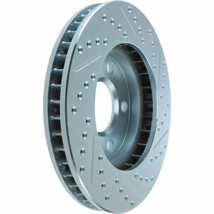 StopTech Select Sport Drilled And Slotted Brake Rotor; Front Right