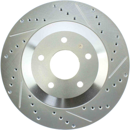 StopTech Select Sport Drilled And Slotted Brake Rotor; Front Left