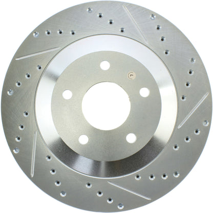 StopTech Select Sport Drilled And Slotted Brake Rotor; Front Left