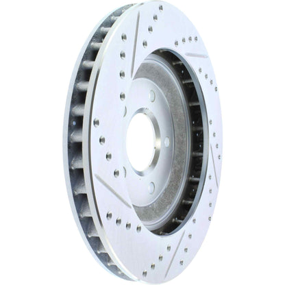 StopTech Select Sport Drilled And Slotted Brake Rotor; Front Left
