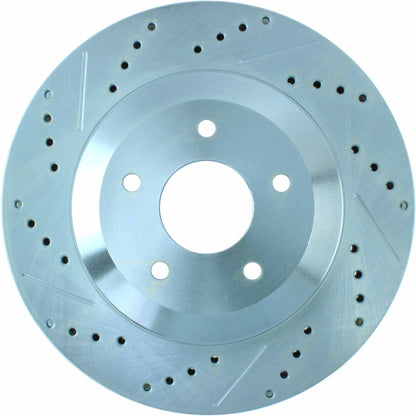 StopTech Select Sport Drilled And Slotted Brake Rotor; Front Right