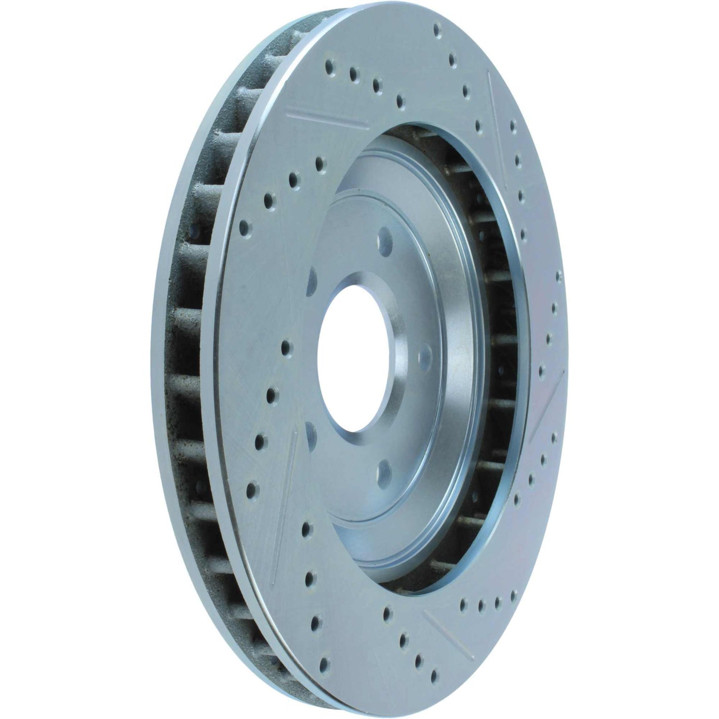 StopTech Select Sport Drilled And Slotted Brake Rotor; Front Right