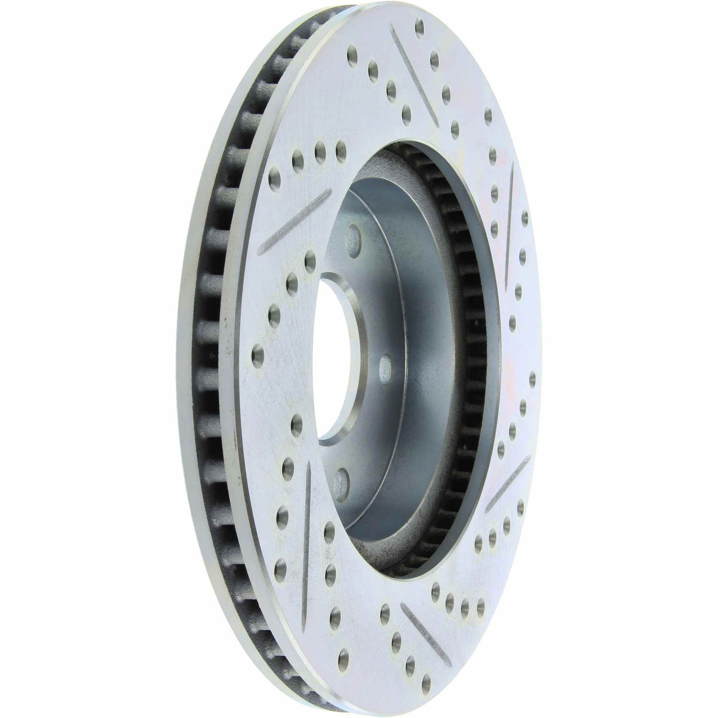 StopTech Select Sport Drilled And Slotted Brake Rotor; Front Right