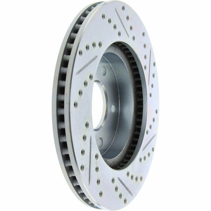 StopTech Select Sport Drilled And Slotted Brake Rotor; Front Right