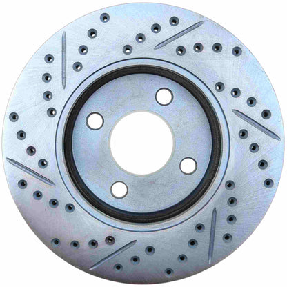 StopTech  Select Sport Drilled And Slotted Brake Rotor; Front Left