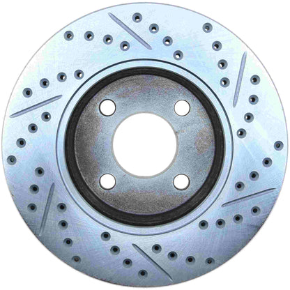 StopTech Select Sport Drilled And Slotted Brake Rotor; Front Right