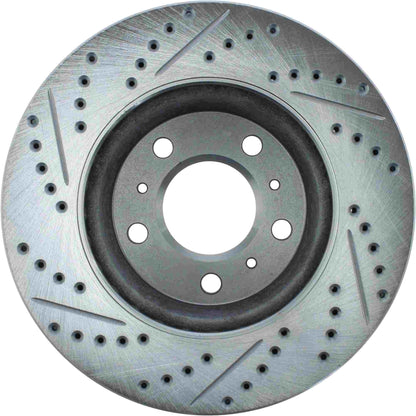 StopTech Select Sport Drilled And Slotted Brake Rotor; Front Left