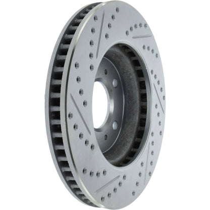 StopTech Select Sport Drilled And Slotted Brake Rotor; Front Left