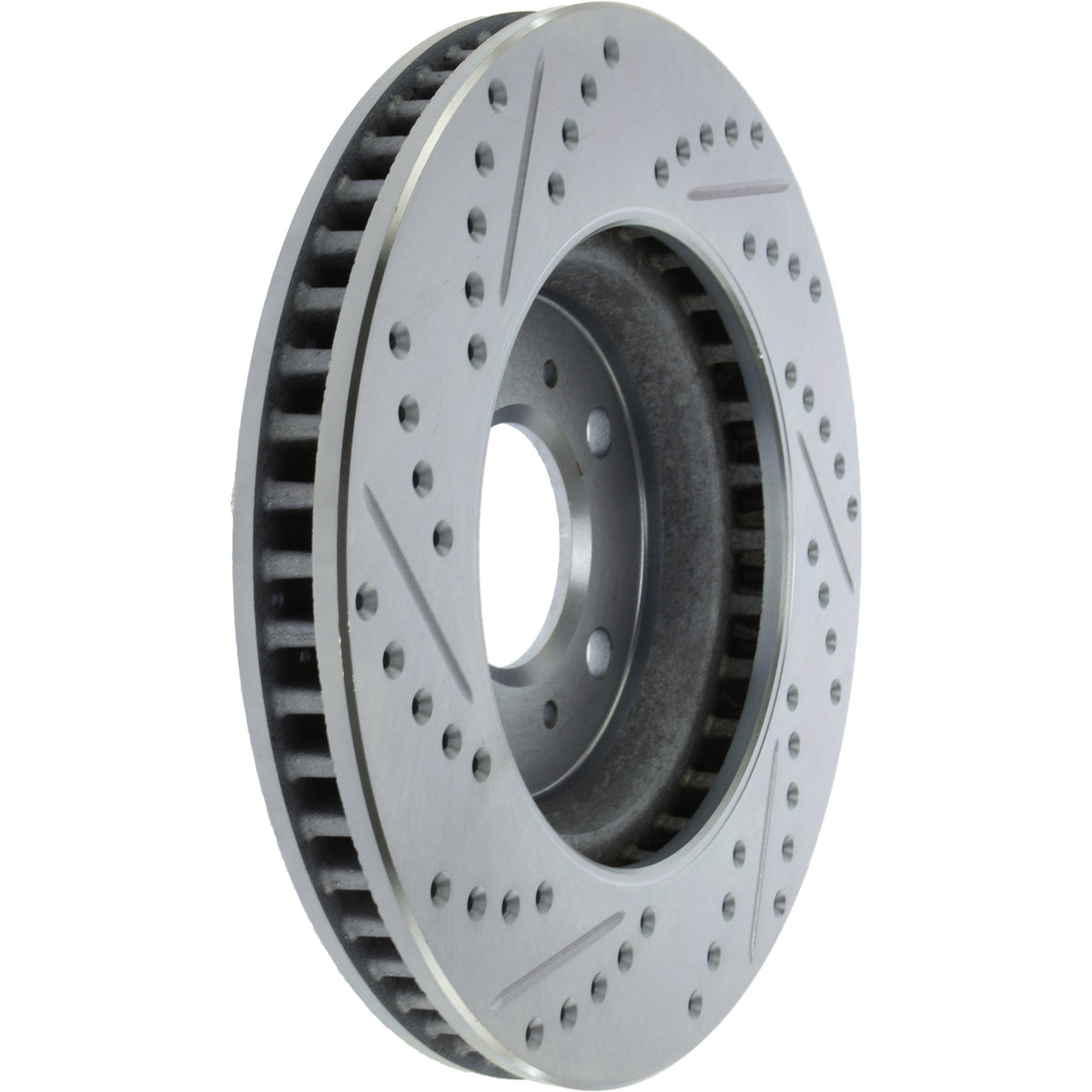 StopTech Select Sport Drilled And Slotted Brake Rotor; Front Left