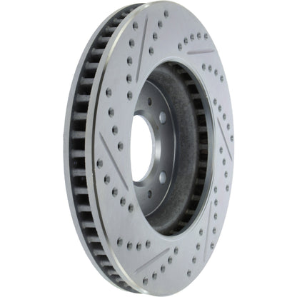 StopTech Select Sport Drilled And Slotted Brake Rotor; Front Left