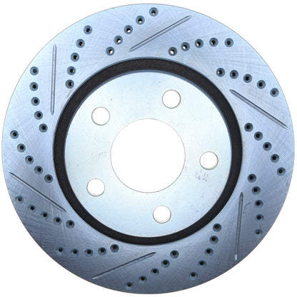 StopTech Select Sport Drilled And Slotted Brake Rotor; Front Right