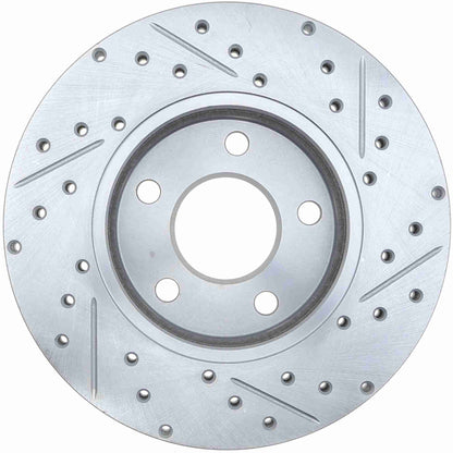 StopTech Select Sport Drilled And Slotted Brake Rotor; Front Right