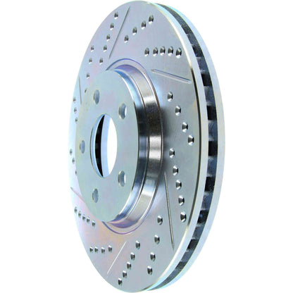 StopTech Select Sport Drilled And Slotted Brake Rotor; Front Right