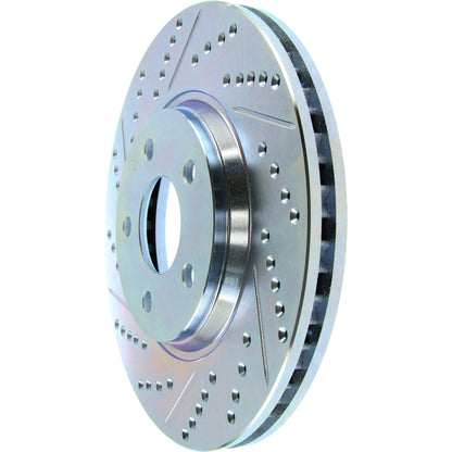 StopTech Select Sport Drilled And Slotted Brake Rotor; Front Right