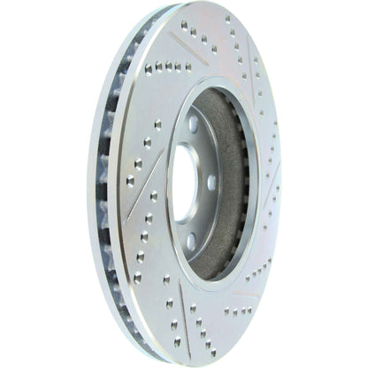 StopTech Select Sport Drilled And Slotted Brake Rotor; Front Right