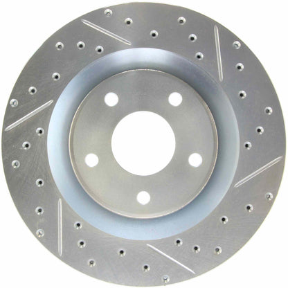 StopTech Select Sport Drilled And Slotted Brake Rotor; Front Left