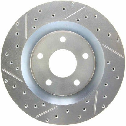 StopTech Select Sport Drilled And Slotted Brake Rotor; Front Right