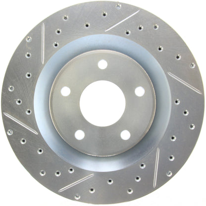 StopTech Select Sport Drilled And Slotted Brake Rotor; Front Right