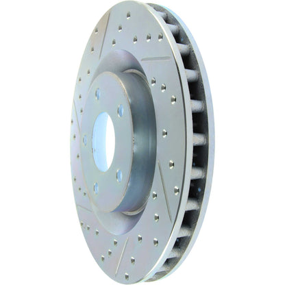 StopTech Select Sport Drilled And Slotted Brake Rotor; Front Right
