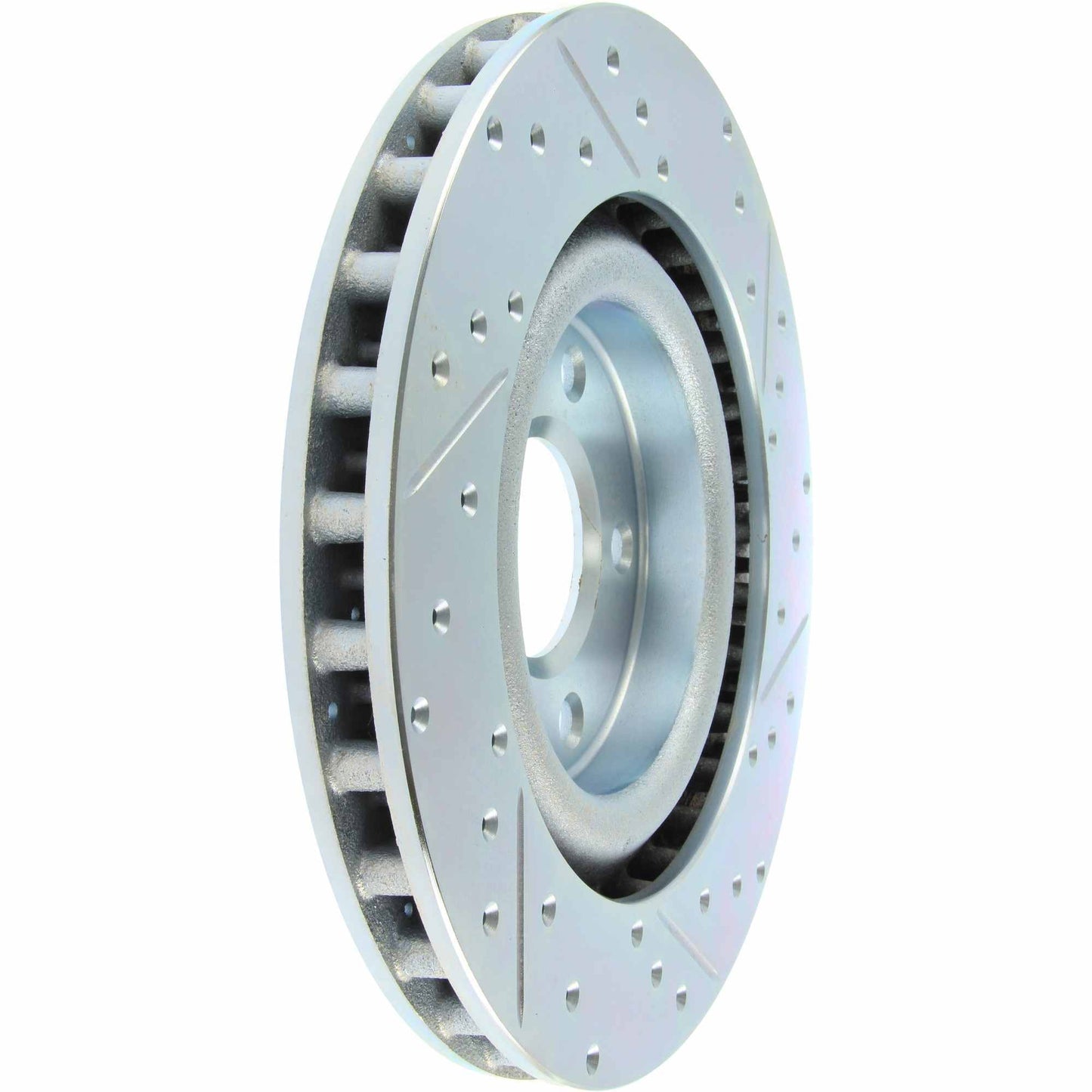 StopTech Select Sport Drilled And Slotted Brake Rotor; Front Right