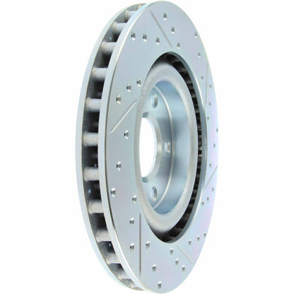 StopTech Select Sport Drilled And Slotted Brake Rotor; Front Right